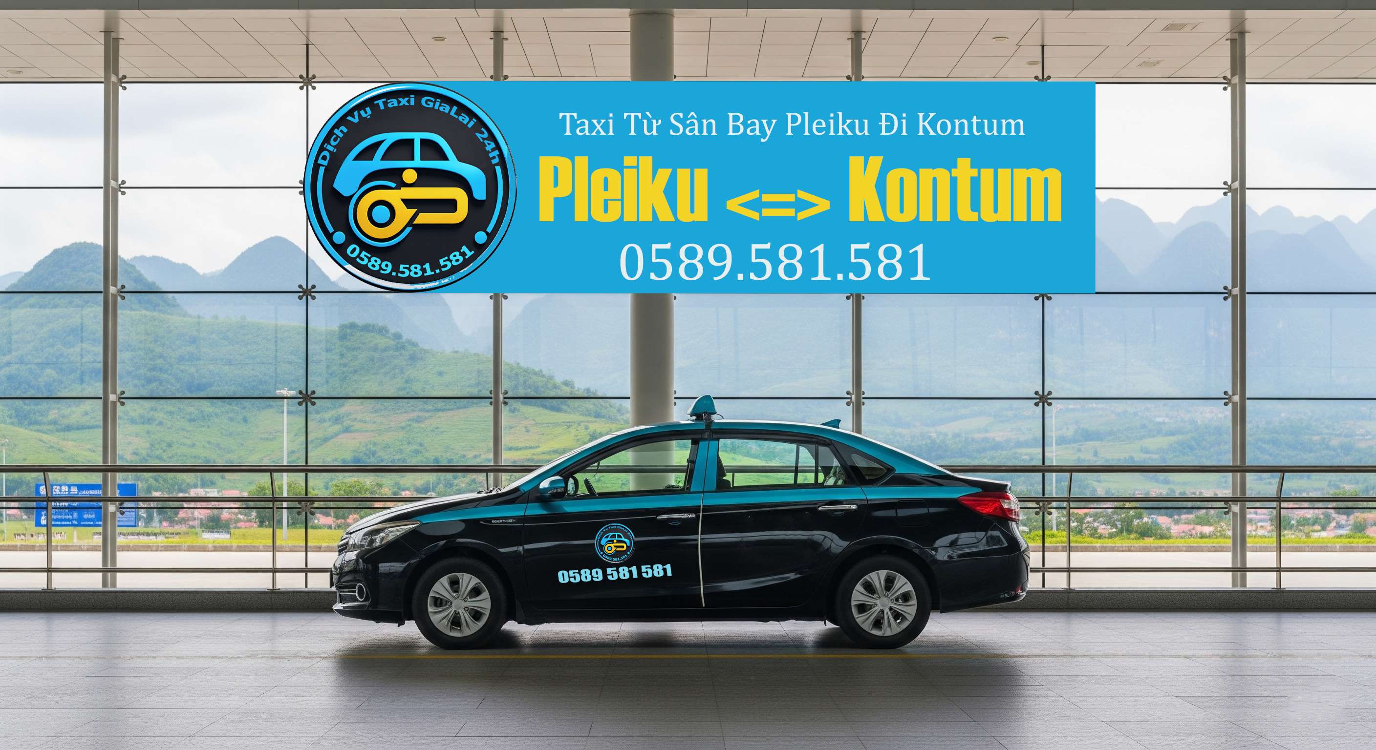 taxi từ sân bay pleiku đi kontum