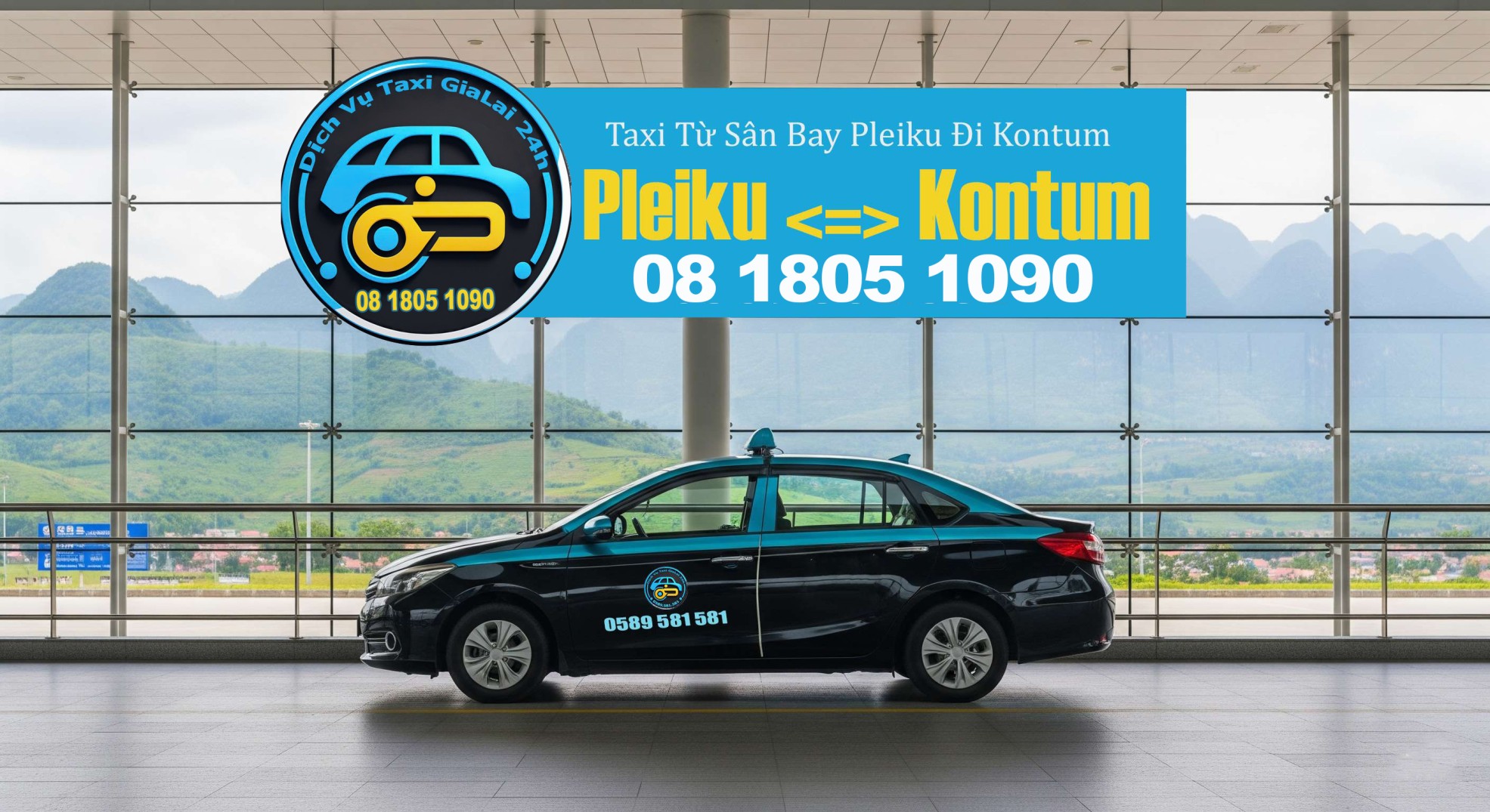 taxi từ sân bay pleiku đi kontum
